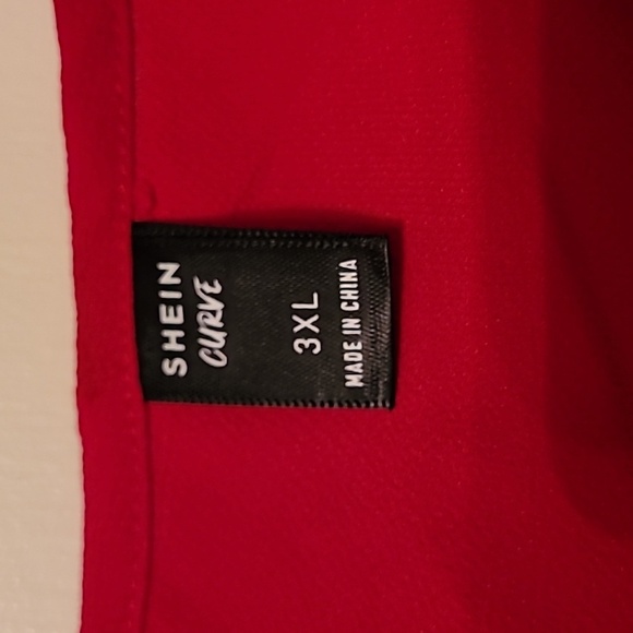 Shein Curve Red Long Puff Sleeve Dress - 3XL - Picture 2 of 4